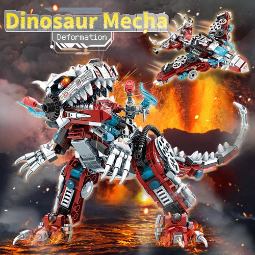 STEM 2 in1 Dinosaurs Building Kits 422PCS, Compatible with Lego Dinosaurs Bricks, Toys for Kids Age 6-10 Year Old, Educational Building Sets Best Gifts for Boy 6-10