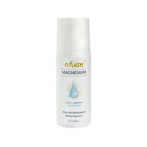 nfuse Natural Magnesium Roll-on Deodorant - Patented Magnesium Delivery Technology - Fragrance Free - Aluminum Free - Unscented: Calm + Replenish
