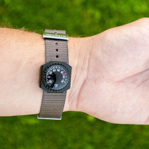 Sun Company Slip-on Wrist Thermometer - Easy-to-Read Dial Thermometer for Watch Band or Paracord Survival Bracelet