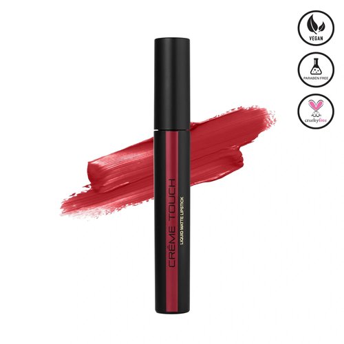 Armaf Beauté Crème Touch Liquid Lipstick For Women, Hydrating, Soft Matte Finish | Cornell Red