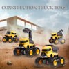 Lonandy Construction Truck Toy Push and Go Car Toys for Boys and Girls, Friction Powered Toy Car Set Include Crane Mixer Excavator Dump Truck, Party Supplies for Toddlers Kids Ages 3+
