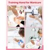 LIONVISON Practice Hand for Acrylic Nails, Silicone Nail Hand Practice, Flexible Fingers Fake Training Hand False Mannequin Hands for Nail Practice, Hand Model Kit for Nail Supplies Manicure Beginners