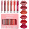 6Pcs Moisturizing Gloosy Nude Lipstick Set, Waterproof Long Lasting Non-Stick Cup 24 Hour Nude Mauve Red Lip Crayon Pencil Makeup Cosmetic Lip Liner Pen Set for Women Christmas Gifts (Lip Crayon B)