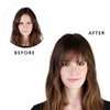 SHEDOWIG Clip in Bangs Remy Human Hair Extensions Front Fringe French Bangs with Temples Hairpiece Dark Blonde
