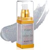 Wugbc Body Glitter Gel, 70 ml Silver Hair Glitter Holographic Face Glitter Rave Accessories for Women Easy to Use Body Shimmer Iridescent Sparkling Sequins Festival Party Concerts Makeup