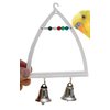 Bonka Bird Toys 36505 Count Swing Durable Bell Abacus Small Parrot Cage Toy Pet (White)