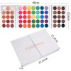 Eyeshadow Palette 65 Colors + 20pcs Makeup Brushes Set + Sponge Blender Sweatproof Pigmented Matte Shimmer Metallic Blendable Soft Pressed Powder Eye Shadow Makeup Palette