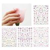 Konsait Nail Stickers Decals (1200 Designs), Self Adhesive 3D Nail Art Stickers Rainbow Diamond Nail Tips Decorations Manicure Decor for Kids Girls Birthday Party Favor Nail Salon Gift