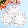 DECORA 3.5inch Round White Lace Paper Doilies for Wedding Tableware Decoration, 100-Pack