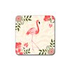 Beautiful Flamingos Beautiful Flamingos Pattern Square Coaster Set - Made of Recycled Rubber - Set of 4 …