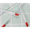 ONLYKXY 4 Pieces 17 cm Nail Cuticle Pusher, Red Rubber End and Plastic Handle