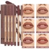 6pcs Nude Lip Liner Makeup Set - Waterproof & Smudge-Proof Matte Pencil, Long-Lasting & Durable, Smooth & Easy Glide, Non-Smudge, Contouring, Filling & Layering (Brown Set, 6 Count (Pack of 1))