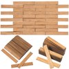 LUOZZY 80 Pcs Dollhouse Flooring Miniature Dollhouse Wood Flooring Mini House Flooring Dollhouse Floor Tiles