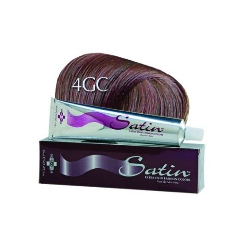 Satin Ultra Vivid Fashion Colors, 4GC Golden Copper Chestnut Hair Dye, 3 oz., Gold Copper Series Permanent Hair Dye, Made with Soy Protein and Aloe Vera, Vegan & Cruelty Free