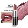 BLMBAY Silk Finish Lipstick, Long Lasting Waterproof 24 Hours Hydrating Rich Buildable Lip Color (#03 LOVE PARTICLE)