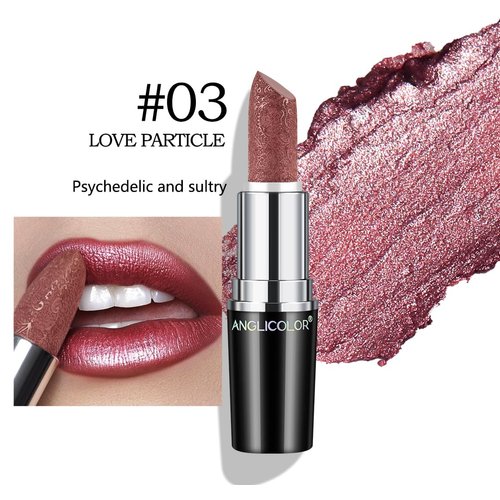 BLMBAY Silk Finish Lipstick, Long Lasting Waterproof 24 Hours Hydrating Rich Buildable Lip Color (#03 LOVE PARTICLE)