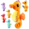 Shappy 5 Pcs Seahorse Stuffed Animals Set 17 Inch Mommy Seahorse Plush with 4 Cute Babies in Her Belly Soft Cuddly Zippered Sea Horse Plushie for Boys Girls Birthday Ocean Party Decor
