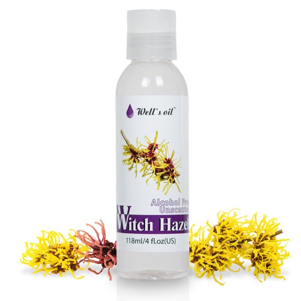 Well's Oil Witch Hazel Toner - 4 fl oz / 118 ml | Clarifying & Moisturizing | Alcohol-Free, All-Natural & Unscented