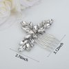 JWICOS Silver Bridal Wedding Hair Comb for Brides and Bridesmaid Shining Crystal Rhinestones Bridal Comb Barrette for Women and Gilrs (Silver)