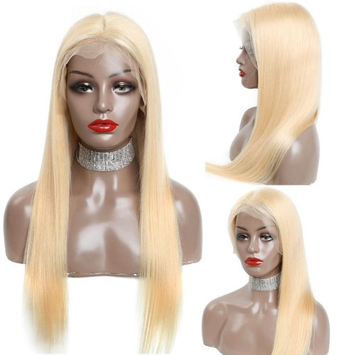 DACHIC 22In Blonde Wig Human Hair 13x4 HD Transparent Lace Front Wigs Human Hair Pre Plucked with Baby Hair 613 Straight Frontal Wig Human Hair for Women Glueless Wig Human Hair