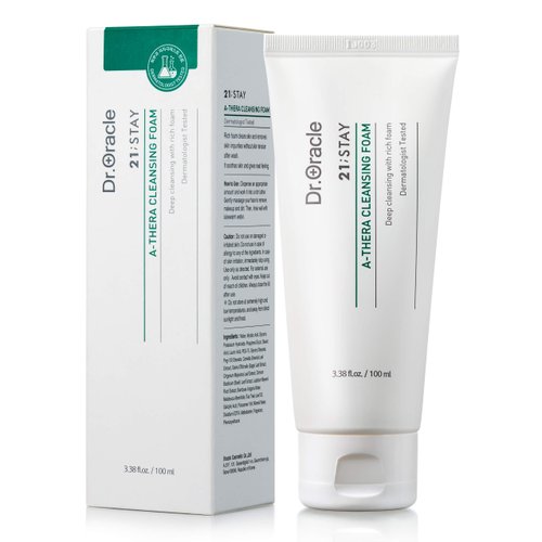 A-Thera Cleansing Foam Face Wash Facial Cleanser for Sensitive Skin - Korean Beauty, (3.38fl.oz) Dermatologist Tested, 21;STAY by DR.ORACLE