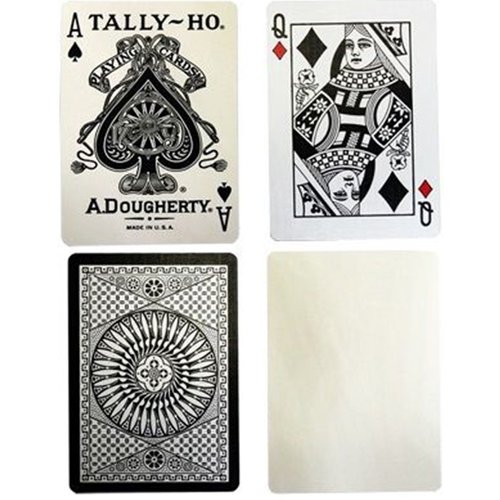 White Tally Ho Reverse Circle Back Limited Edition Playing Cards