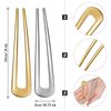 U Shape Hair Pins-6 Pack Metal French Hair Pin Hairstyle Gold Sliver Marble Vintage Hair Clips for Women Girls Hair Accessories
