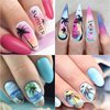 Summer Coconut Tree Nail Art Stickers Water Transfer Nail Decals Ocean Beach Palm Tree Nail Design Sticker Tropical Style Nail Stickers for Women Girls DIY Nails Design Nail Art Decorations Supplies