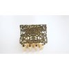 Generic Small/medium gold and bronze metal filigree hair claw clip jaw clip