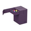 Ultimate Guard Flip 'n' Tray 133+, Deck Case for 133 Double-Sleeved TCG Cards + Dice Tray, Purple, Independent Magnetic Closure & Microfiber Inner Lining
