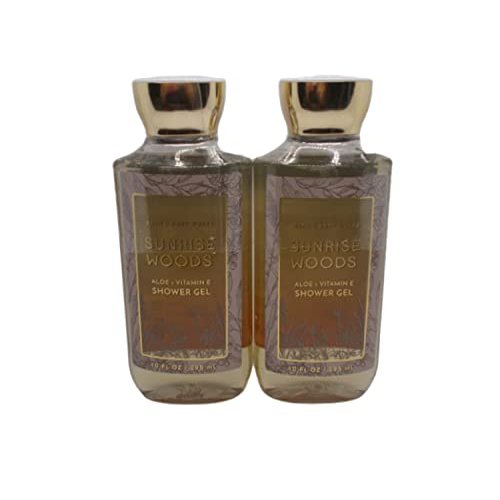 Bath and Body Works Gift Set of 2 - 10 Fl Oz Shower Gel (Sunrise Woods), Multicolor