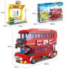 City London Bus Station Building Blocks Set, Double Deckers London Travel Bus and Bus Station, Best Learning Roleplay STEM Bricks Play Toys Gift for Boys Girls Aged 6-12 (458 Pcs)