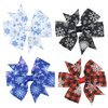 Christmas Bow Clip Girls Bow Set -4pcs Snowflake Hair Bows Hair Accessories Alligator Clip Non-slip Perfect Holiday Accessory for Festive Hairstyles Christmas Gift