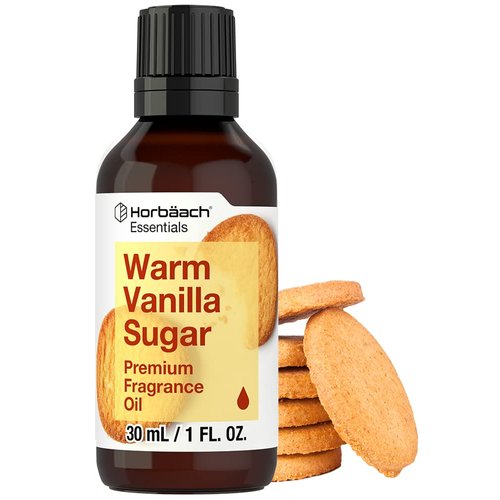 Horbaach Warm Vanilla Sugar Fragrance Oil | 1 Fl Oz (30 mL) | Premium Grade | for Diffusers, Candle and Soap Making, DIY Projects & More