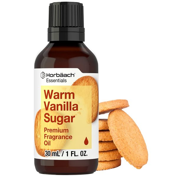 Horbaach Warm Vanilla Sugar Fragrance Oil | 1 Fl Oz (30 mL) | Premium Grade | for Diffusers, Candle and Soap Making, DIY Projects & More