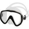 IST Oversized vision tempered glass diving mask - Metallic Black