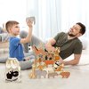 Xylolin Wooden Zoo Animal Blocks Stacking and Balancing Toy, Toddler Wood Animal Figures Blocks Imaginative Play, Preschool Educational Toys and Stack Balance Games for Kids