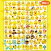 100 PCS Rubber Duck Temporary Tattoos Themed Birthday Party Decorations Supplies Favors Decor Cute Little Yellow Ducky Tattoo Stickers Gifts For Game Boys Girls Classroom School Prizes Carnival