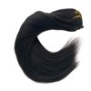 Yaki Clip in Hair Extensions Human Hair #1b Natural Black Yaki Straight Hair Extensions Real Human Hair Clip ins for Black Women 12 Inch 120grams 7pcs Double Weft Light Yaki Clip in Extensions