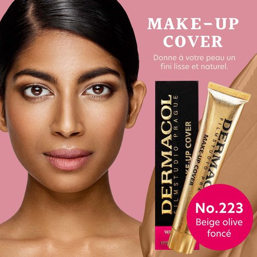 Dermacol - Full Coverage Foundation, Liquid Makeup Matte Foundation with SPF 30, Waterproof Foundation for Oily Skin, Acne, & Under Eye Bags, Long-Lasting Makeup Products, 30g, Shade 223
