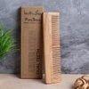 HealthAndYoga™ PureTress Handcrafted Dual Teeth Neem Wood Comb – Fine PLUS Wide Tooth Comb for Women and Men - Non-Static and Eco-Friendly – Versatile for Curly and Wet Hair -7 inch
