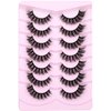 Short Cat Eye Lashes Fluffy Mink Lashes Natural Look Wispy False Eyelashes 15mm D Curl Volume Extension Fluffy Fox Eye Fake Eyelashes Extension by Geeneiya