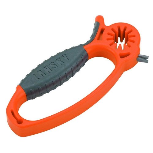 Lansky 3-in-1 Broadhead Sharpener Tool with Broadhead Wrench and Tungsten Carbide Sharpener (Orange) - LTCBH