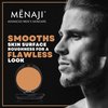 MËNAJI Anti-Shine Powder (HDPV) - Anti-Shine Face Make-Up for Men - Undetectable Full Coverage - Natural Looking Makeup - Mens Makeup - Mens Concealer- Mens Cosmetics - Contains Vitamin C & E - Medium
