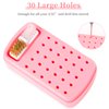 2 in 1 Nail Drill Bits Holder & Nail Drill Bits Cleaning Brush Case,30 Holes Dustproof Nail Art Drill Bits Stand Display Storage Box and Nail Drill Bits Cleaner Manicure Tools (Pink)
