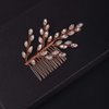 FXmimior Wedding Bridal Rose Gold Hair Accessories Wedding leaf crystal hair jewelry Wedding Comb Crystal Hair Comb Bridal Headpiece Bridal Hair Comb Rhinestone Comb (rose gold)
