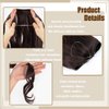 Gangel Hair Extension Invisible Hidden Wire Hair Piece Natural Hairpieces Curly Wavy Hairpiece Synbthetic Hair Fibers Elastic Long Hair Extensions(Pack of 1) (Dark Chestnut Brown(2M33))