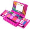 Play22 Real Washable Kids Makeup Palette For Girl - My First Princess Make Up Set Include 4 Blushes, 8 Eyeshadows, 6 Lip Glosses, 8 Glitter Glaze, Mirror, Brushes, Eyeshadow Wand - Best Gift