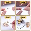 SPEEDWOX 20 Pieces Pin Keepers Locking Pin Backs 9 X 6 mm Locking Clasp Pin Backs Replacement with Wrench Tool Pin Locks for Enamel Pins Silver & Golden Lapel Pin Backs Locking Clasp