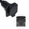 ZOOKOTO 4 Flat to 7 Way Blade Trailer Adapter Electrical Connector with Connector Socket Mounting Bracket
